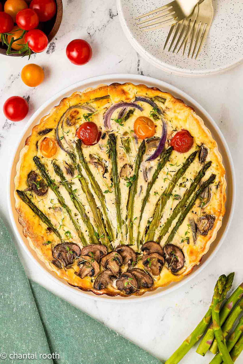 Boursin Asparagus Quiche