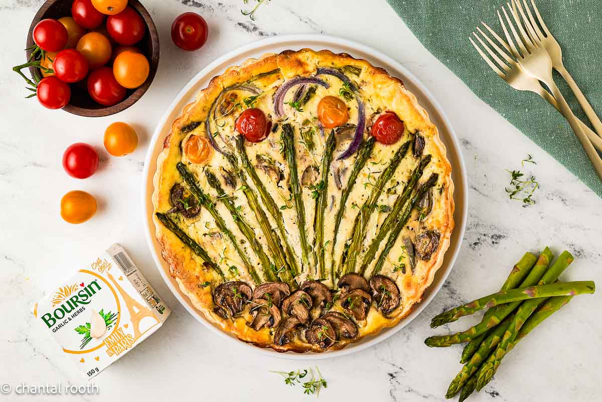 Boursin Asparagus Quiche