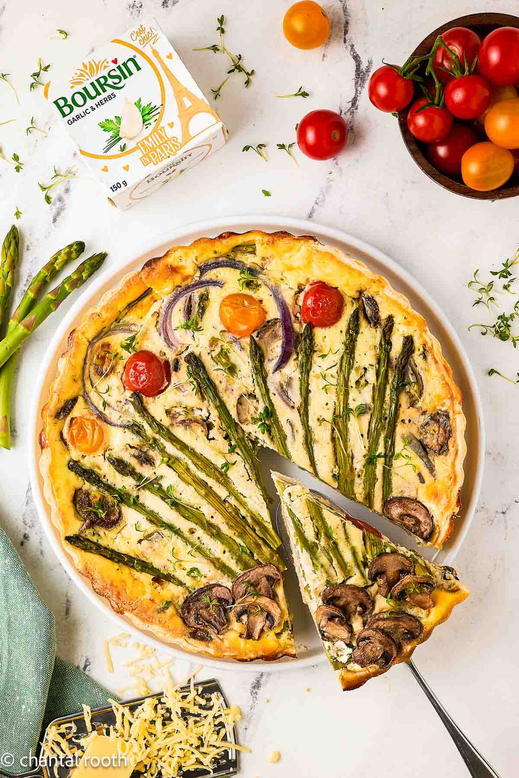 Boursin Asparagus Quiche
