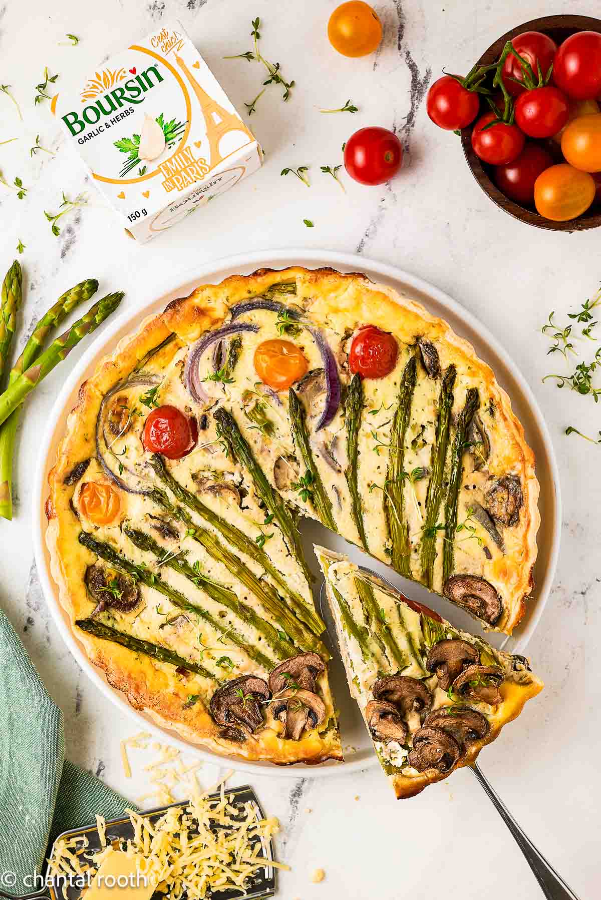 Boursin Asparagus Quiche