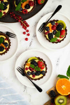Chocolate Fruit Tarts with Orange Pastry Cream