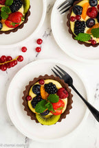 Chocolate Fruit Tarts with Orange Pastry Cream