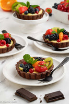 Chocolate Fruit Tarts with Orange Pastry Cream