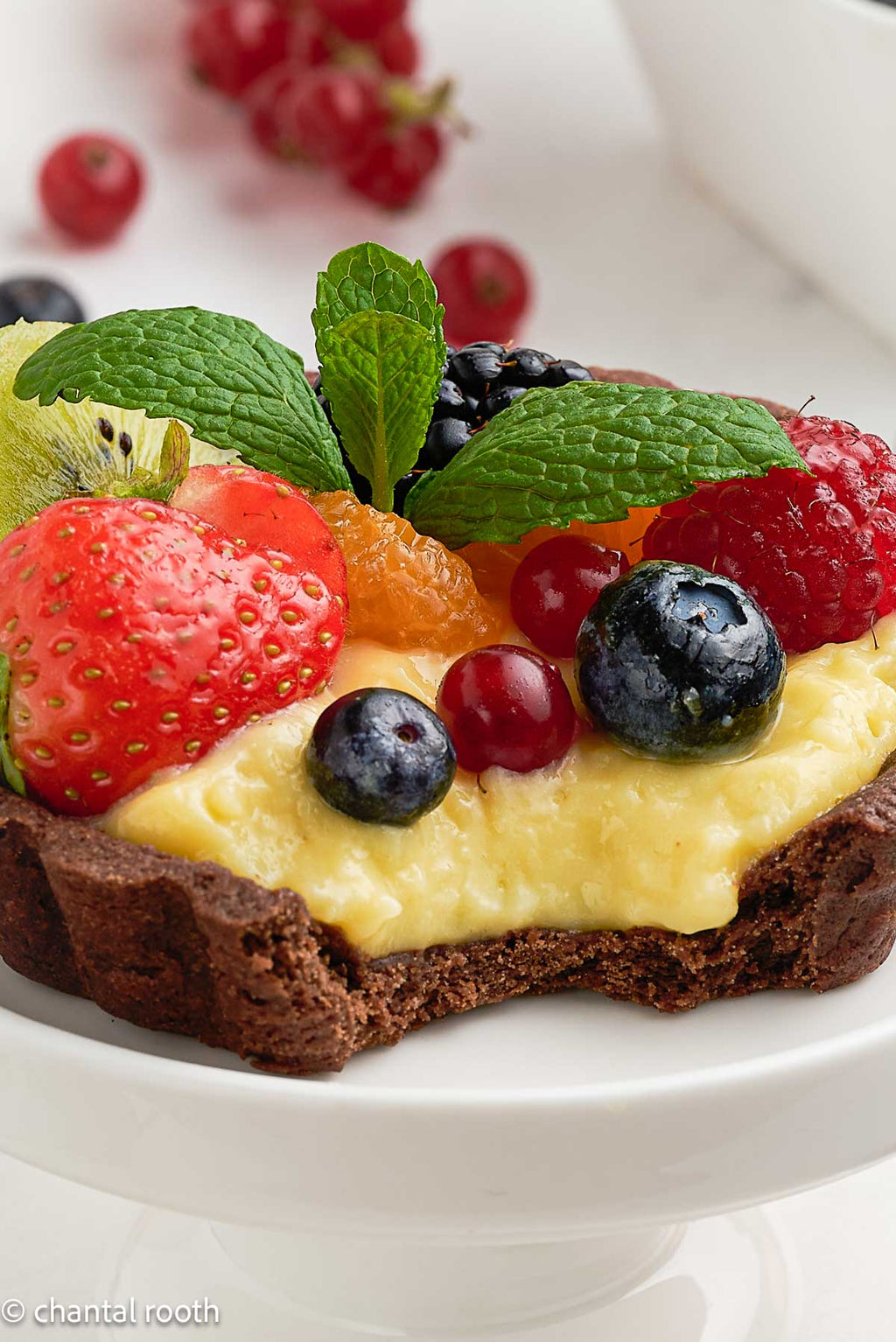 Chocolate Fruit Tarts with Orange Pastry Cream
