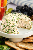 Boursin Style Cheese on a Charcuterie Board (vegan)