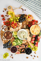 Boursin Style Cheese on a Charcuterie Board (vegan)