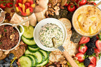 Boursin Style Cheese on a Charcuterie Board (vegan)