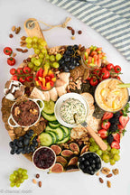 Boursin Style Cheese on a Charcuterie Board (vegan)