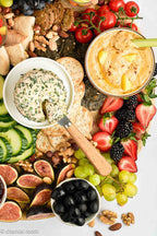 Boursin Style Cheese on a Charcuterie Board (vegan)