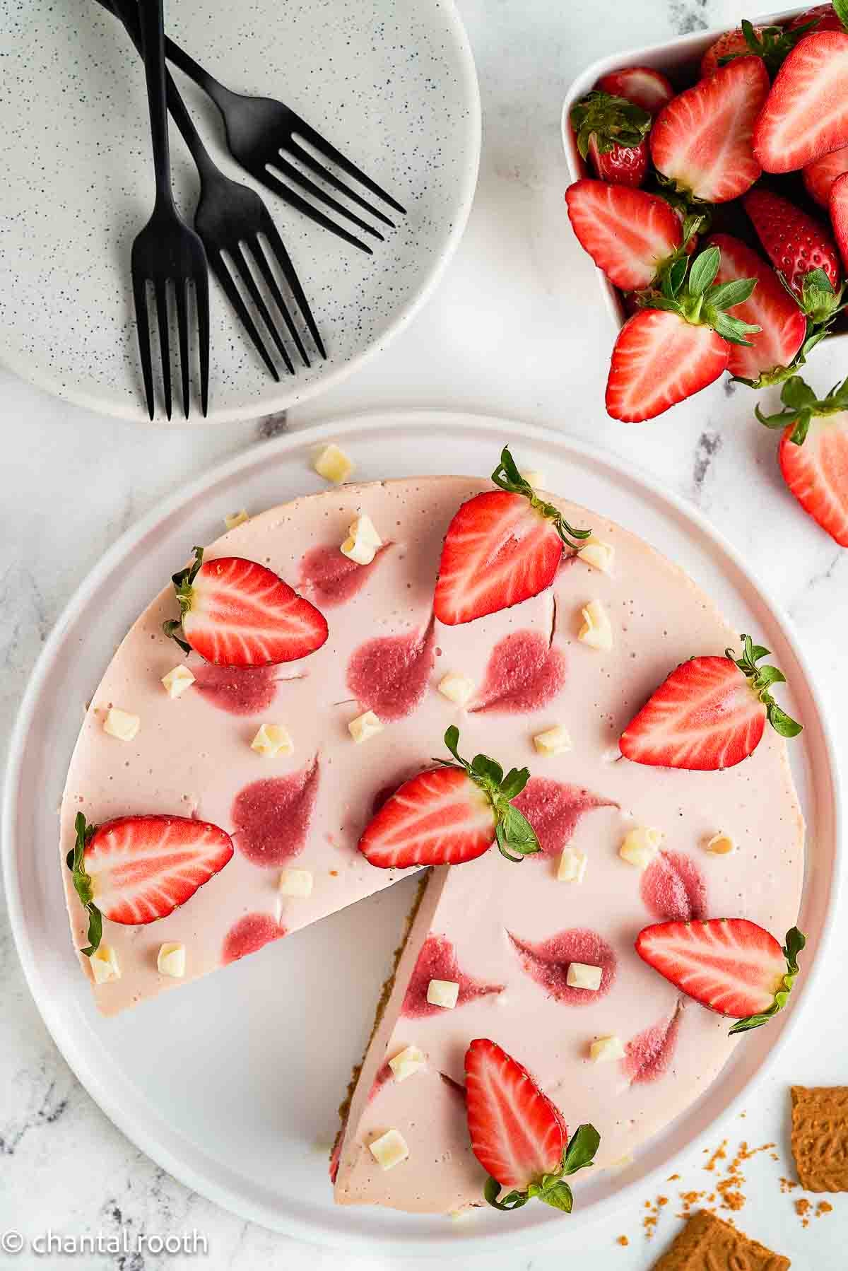 Strawberry Cheesecake (no bake)