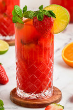 Strawberry Mojito Cocktail & Mocktail