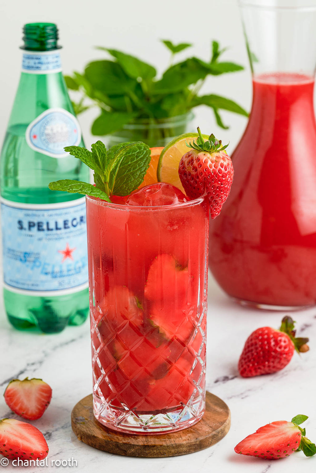 Strawberry Mojito Cocktail & Mocktail