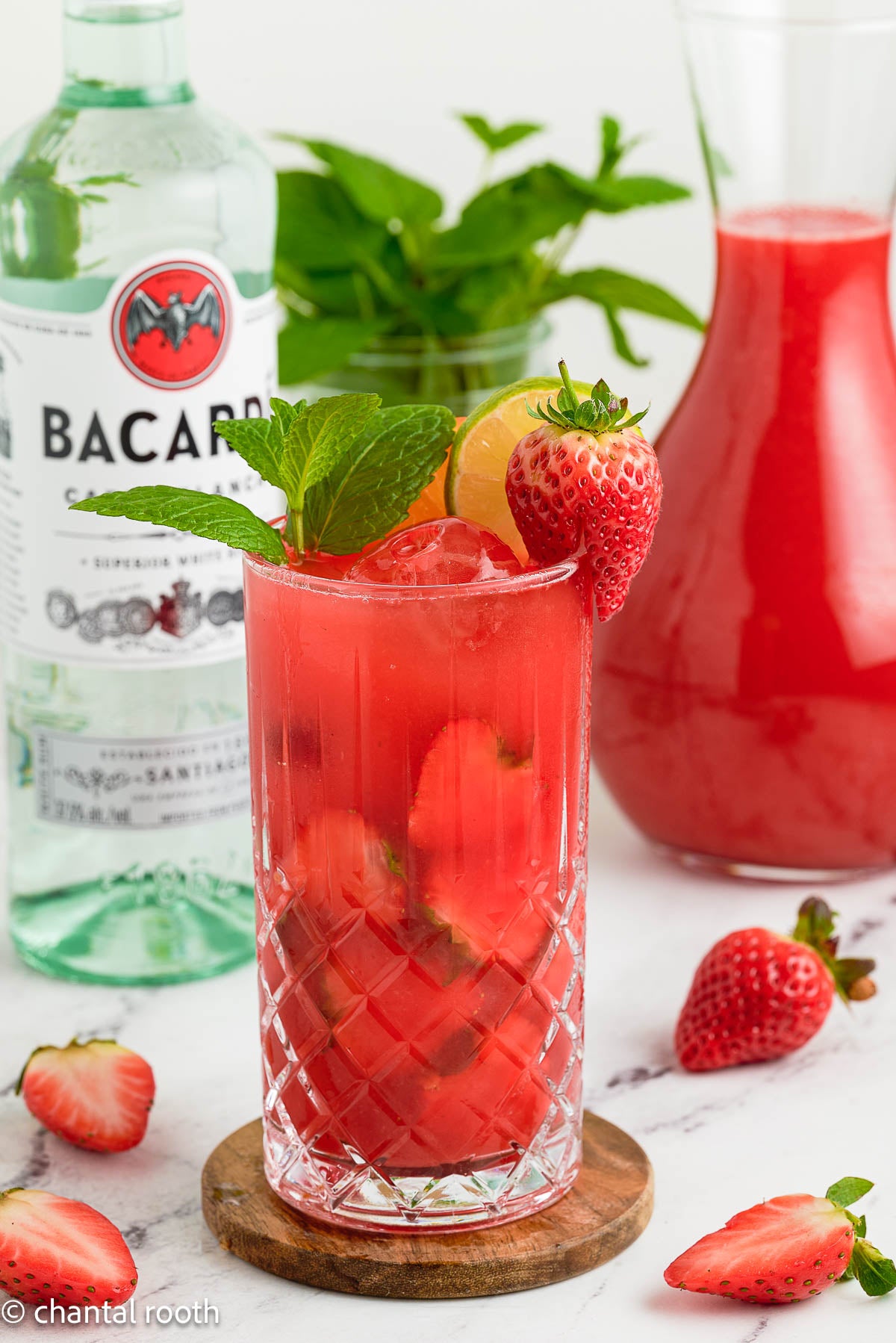 Strawberry Mojito Cocktail & Mocktail