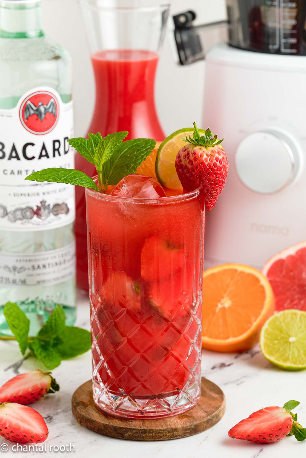 Strawberry Mojito Cocktail & Mocktail