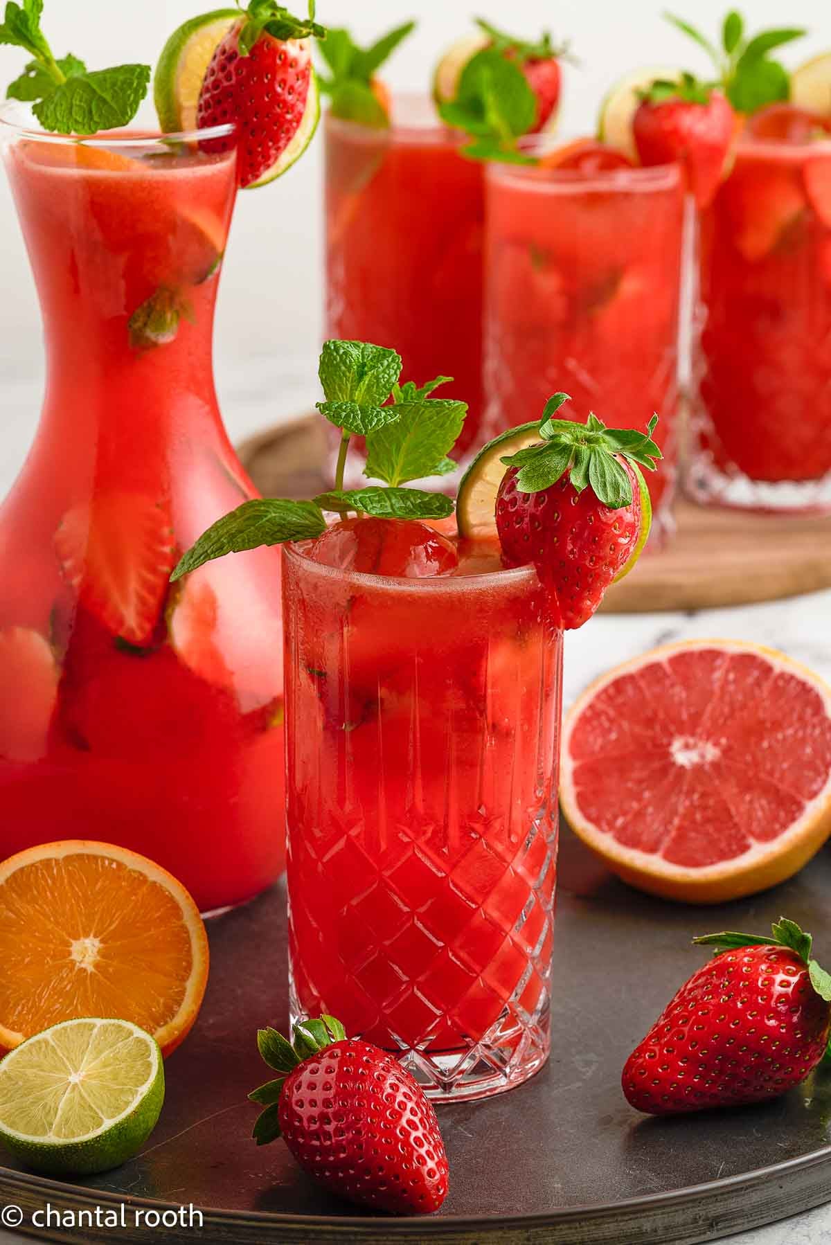 Strawberry Mojito Cocktail & Mocktail