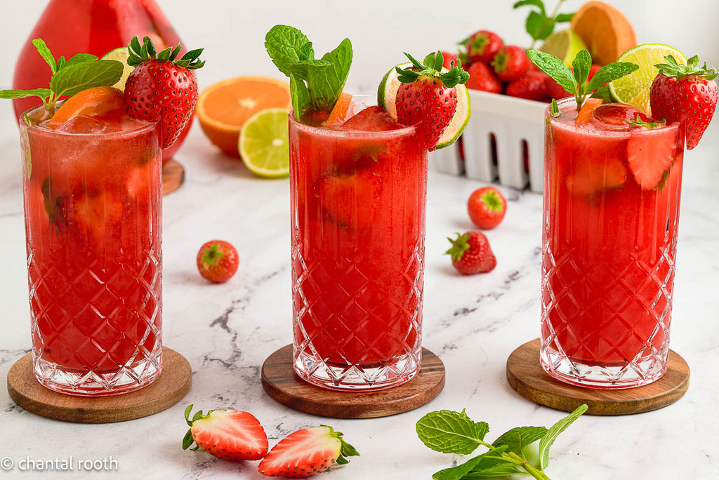 Strawberry Mojito Cocktail & Mocktail