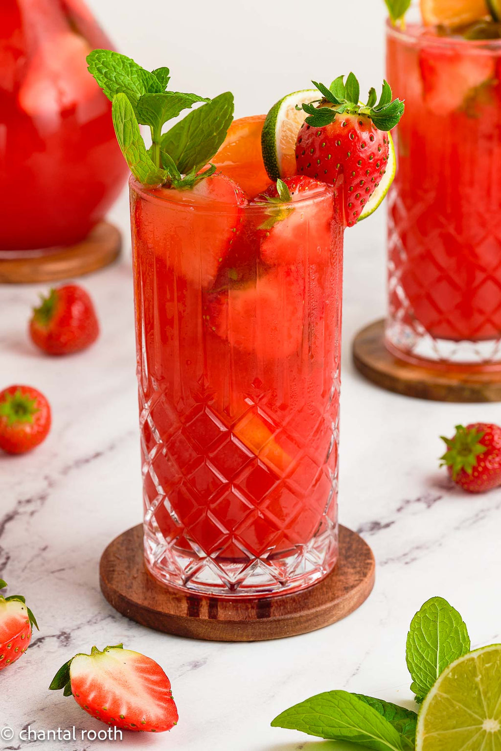 Strawberry Mojito Cocktail & Mocktail