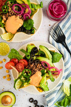 Vegan Taco Salad in Tortilla Bowls