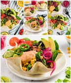Vegan Taco Salad in Tortilla Bowls