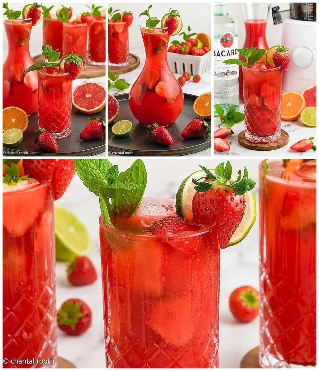 Strawberry Mojito Cocktail & Mocktail